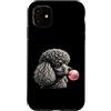Vintage Poodle Bubblegum Aesthetic Style Custodia per iPhone 11 Barboncino rosa Bubble Gum carino barboncino amante dei cani grafica donna
