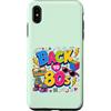 Funny Eighties 80s Costume Party Back to Custodia per iPhone XS Max Back to 80s Nostalgia Roller Skate Boombox Cassette Anni Ottanta