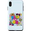 Funny Eighties 80s Costume Party Back to Custodia per iPhone XS Max Back to 80s Nostalgia Roller Skate Boombox Cassette Tape anni '80
