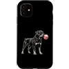 Vintage Rottweiler Bubblegum Aesthetic S Custodia per iPhone 11 Gomma da masticare rosa Rottweiler, simpatica grafica per amanti dei cani