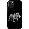 Vintage Bulldog Bubblegum Aesthetic Styl Custodia per iPhone 11 Pro Bulldog rosa Bubble Gum carino bulldog amante dei cani grafica donna