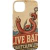 Random Galaxy Custodia per iPhone 15 Plus Esca dal vivo Nightcrawlers Fresh e Wiggly Fishing Humor