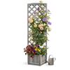 Relaxdays Fioriera con graticcio, HxLxP: 180x55x51 cm, grigio | Per balcone e giardino, legno di abete