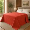 Generico FORTE - Gran Foulard per Divano Telo Copridivano in Tessuto Misto Cotone (250x280) Telo Copritutto Perfetto come Coperta Copriletto Leggero Tinta Unita (Arancio)