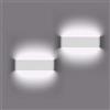 ChangM 2 Pezzi LED Lampada da Parete 12W Bianco Freddo, LED Moderne Applique | 6000K, 30cm Interni Lampada da Parete IlluminazioneSoggiorno Camera da Letto Scale Corridoio Camera da Letto