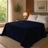 Generico FORTE - Gran Foulard per Divano Telo Copridivano in Tessuto Misto Cotone (250x280) Telo Copritutto Perfetto come Coperta Copriletto Leggero Tinta Unita (Nero)