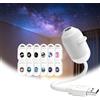 THERTHW Lampada Proiettore Cielo Stellato Galassia Soffitto，12 Pellicole | Proiettore di Cielo Stellato per Auto, Decorazione Camera da Letto e Cameretta Bambini, Rotazione a 360°, Alimentazione USB