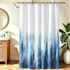 Lerores Tenda da doccia 140 x 200 cm, blu, orlo pesante, antimuffa, impermeabile, lavabile, in poliestere, con 12 occhielli e anelli, per bagno, vasca da bagno