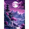 AIRDEA Luna di Montagna Diamond Painting, Fiore di Ciliegio Diamond Painting Kit Completo, Diamantini Crystal Art Hobby Creativi Adulti Decorazione per Casa 30x40 cm