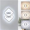 Osairous Applique da Parete Interno, 21W 2362LM Moderno Applique Camera da Letto LED, Dimmerabile 3 Colore Lampada da Parete 3000K/4500K/6500K, Illuminazione Interni per Soggiorno Scala Corrido