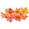 Winterworm 10 steli fiori di Plumeria (Frangipani)bouquet di fiori in lattice da sposa, per feste nuziali, festival, decorazioni,bouquet Arancione e rosa