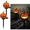 YZYOE Confezione da 2 luci a LED solari a forma di zucca, decorazione per ambienti esterni di Halloween, luci paesaggistiche per cortili e cortili.