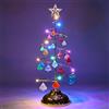 TSLBW Luci dell'albero di Natale in cristallo 33cm tavolo decorazione dell'albero di Natale Lampada per albero di Natale con LED e ciondolo di cristallo Decorazione da tavolo di Natale (Multicolore)