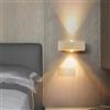 YUPIN Applique Da Parete In Travertino Wabi-sabi Per Rurale Lampada Da Parete Comodino Minimalista In Pietra Naturale Su E Giù Lampada A Muro Quadrata Nordico A LED Per Corridoio Camera Da Letto Scala(D)