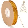 G2PLUS 100m Filo d'oro,Spago Dorato 1mm,Corda Gioielli,Spago Natalizio | Filo Sottile per la Creazione di Gioielli Regalo o Ornamenti per Alberi di Natale