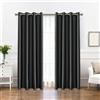 Ystyle Moderna Tende per Interni 2 Pezzi, 117×137 CM, Grigio Scuro | Tende Camera da Letto Natalizie, Oscurante da Interno con Anelli, Tenda Termica Isolante Freddo e Caldo Soggiorno