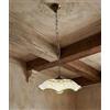 Mondocreazioni Lampadario a sospensione 1 luce con catena e ceramica realizzata e decorata artigianalmente (Melograno)