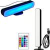 Generic 1 barra luminosa a LED RGB, striscia LED multicolore orizzontale/verticale con base multiposizione, lampada ambientale ritmo musicale, luce USB con controllo IR, decorazione per la casa, soggiorno