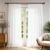 Deconovo Tende per Interni con Fettuccia Arricciatenda, Tende a Velo Moderne, 2 Pannelli Bianche 140x229 cm, Eleganti per Soggiorno e Camera da Letto, Ideali per Porta Finestra