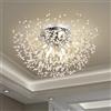Licchily luci da lampadario plafoniera fuochi d'artificio, candeliere moderno in vetro cristallo, 8 luci (lampadine G9 LED incluse), 56 strisce di vetro 3 diversi colori temperature (3000K,4000K,6000K)