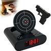 HBSFBH Sveglia con pistola e bersaglio, Sveglia laser con bersaglio, interattiva con pistola, display a LED, digitale con suonerie personalizzabili, registrazione per bambini adulti regalo