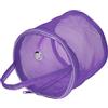 HERCHR Custodia per filati, Sacchetti di filati a rete vuoti Piccoli gomitoli per filati per maglieria portatili rotondi Organizzatore Cestino Borsa per maglieria in nylon con design a rete(viola)