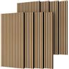 TONOR Pannelli Decorativi per Pareti Legno, 120x60-5.76㎡, 8 Pezzi, Rovere | Pannelli Fonoassorbenti Mdf,Pannello Decorativo Parete Isolante Acustico,Decorazione da Parete per Interni, Studio, tv Parete