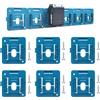 HENGBIRD Supporto per batteria Makita 18 V 14,4 V - Set di 6 supporti da parete con 12 viti, compatibile con Makita BL1860 BL1850 BL1840 BL1830, robusto supporto per officina e garage