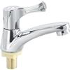 FESSOSKO Rubinetto per Lavaggio a Mano con Acqua Fredda, Argento Rubinetti per Bagno Moderni, Rubinetto in Lega di Zinco, Accessori per Lavabo per Cucine, Bagni e Lavanderie
