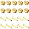 PATIKIL Ferrule Ottone Raccordi Compressione Tubo 3/16 Od, 20pz Tubo Flessibile, Ghiera Ottone, Inserto Compressione, Kit Assortimento Tubi Aria Acqua Gas