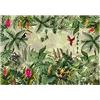 WallArena Carta Da Parati Fotografica Foglie Verde Foresta Uccelli Tropicali - Include Colla - Moderna Design Carta per Pareti Soggiorno Camera Da Letto Sala Fotomurali In Tessuto Non Tessuto TNT (312x219 cm)