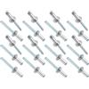 PATIKIL 20pz 6mm x 16mm Cieco Rivetti Alluminio/Acciaio Rivetto Fissaggio | Aperto Fine