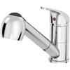 MOKEKA Rubinetto Cucina Monocomando con Doccetta Estraibile Cromato | Girevole a 360°, 2 Modalità di Getto, Acqua Calda e Fredda, Finitura Cromata, Miscelatore Lavello