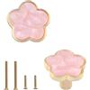 MOROBOR Pomelli decorativi per armadietti da cucina a forma di fiore rosa, 2 pezzi creativi per cassettiera, cassetti, mobili, armadietti, porte, maniglie a foro singolo, in lega di zinco, accessori