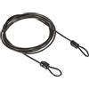 PATIKIL Sicurezza Acciaio Cavo 2.5mm x 2m/6.56ft Cavo Antifurto Rivestito Bagaglio Blocco Filo Corda con Doppio Cerchio Sicurezza per Esterni, Bici, Porte, Lampade, Nero