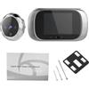 ZMdooreasy Spioncino digitale con schermo LCD da 2,8 pollici, fotocamera spioncino elettronico grandangolare, alimentato a batteria, spioncino fotografico integrato, anello di memoria integrato