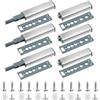 FORETOGO Apriporta a pressione Push to Open, 6 apriscatole in acciaio inox, con viti, chiusura magnetica, apriporta a pressione per armadi, scarpiere e armadietti per vino