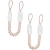 BFUZXY 2 pezzi di cotone, protezione per porte, fermaporta jack per porte, fermaporta per porte, fermaporta per porta, ferma porta per animali domestici, neonati e bambini (bianco)
