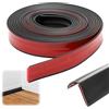 MIUUIPI Strisce adesive di protezione per bordi, morbida striscia flessibile rotolo impermeabile facile da tagliare per porte, finestre, pareti, cucina, piastrelle, ideale per fai da te (nero, 1 x 1 cm)