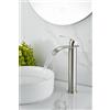 Kelelife Rubinetto alto per lavabo: rubinetto da bagno a cascata, miscelatore monocomando per rubinetto freddo e caldo, nichel spazzolato