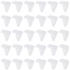 QUARKZMAN 40Pcs Supporto Scaffale Gancio 5Mm/0.2 Mensola Staffa metallico Triangolare Con Perno Gancio Scaffale Clip Per Mobili Libreria Guardaroba Cucina Armadio Bianco