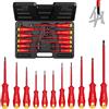 Walter Stahl Germany control WALTER STAHL - Set di cacciaviti magnetici isolati, 11 pezzi | In acciaio Cr-V, 5 fessure, 5 Phillips, 1 Pozidriv per elettricisti e riparazioni domestiche