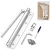 FMPXYYA Chiudiporta Automatico Argento - Set Completo con 2 Cacciaviti, Base, Chiudiporta e 6 Viti - Facile da Installare, Riduce Rumore e Forza di Chiusura - Adatto per Porte in Legno e Alluminio