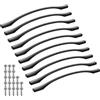 SOTECH Confezione da 256 mm 10 maniglie per mobili in alluminio BLACKLINE | XV BA nero opaco lunghezza 292 mm, larghezza 13,5 mm, altezza 30 mm per porte di ad arco