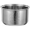 Amosfun Pentola interna in acciaio inox per cuoci riso 6L 17X17X9.5Cm Universale Sostituzione Pentola Per Cuocere Riso Elettrico Cottura a vapore Accessori