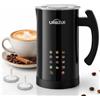 URBZUE Montalatte Elettrico 12 in 1, 600ml Milk Frother Automatico, 12 Programmi, Antiaderente, Silenzioso, con Frusta di Ricambio, per Schiuma di Latte Calda e Fredda, Cioccolata Calda, Latte e Cappuccino