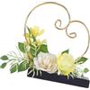 MotiveTech Supporto per Fiori Da Matrimonio, Cestino per Portafedi, Scatola di Fiori per Damigella D'onore, Decorazione con Fiori Artificiali, Supporto, Giallo