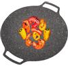 BORDSTRACT BORDSTRAT Padella per barbecue per fornelli a gas, piano cottura elettrico, per grigliate all'interno o all'esterno, piastra coreana rotonda, padella antiaderente (universale 36 cm)