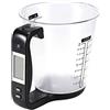 Wedhapy Strumento Di Misurazione Elettronico Da Cucina Tazza Multifunzione Misuratore Digitale Caraffa Da Cucina Peso Temperatura Volume Bilancia Con Display Lcd Rimovibile Nero