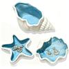 Nimblyne 3 pezzi portagioie in ceramica, stella marina, conchiglia, vassoio, decorazione per comodino, matrimonio, decorazione per la casa e gioielli